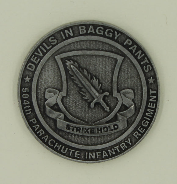 82nd Airborne Div 504th PIR Devil In Baggy Pants Re-enlistment Army Challenge Coin