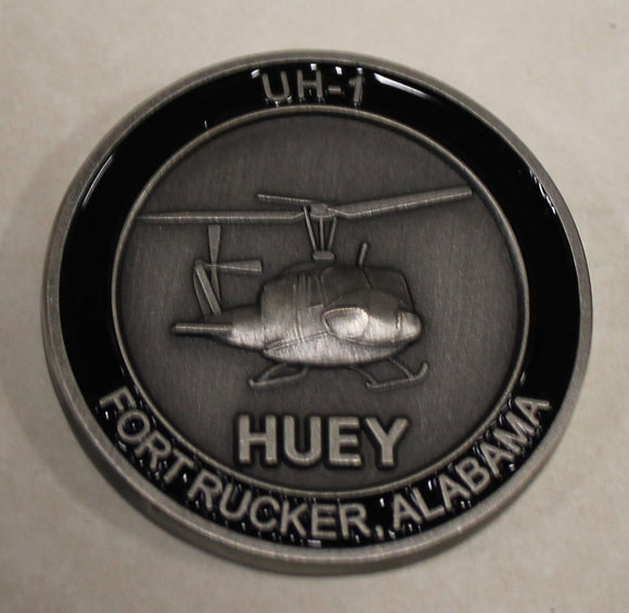 Huey Helicopter UH-1 Fort Rucker Army Challenge Coin