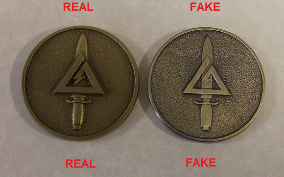 Delta Force CAG REAL vs. FAKE Comparison Army Challenge Coin