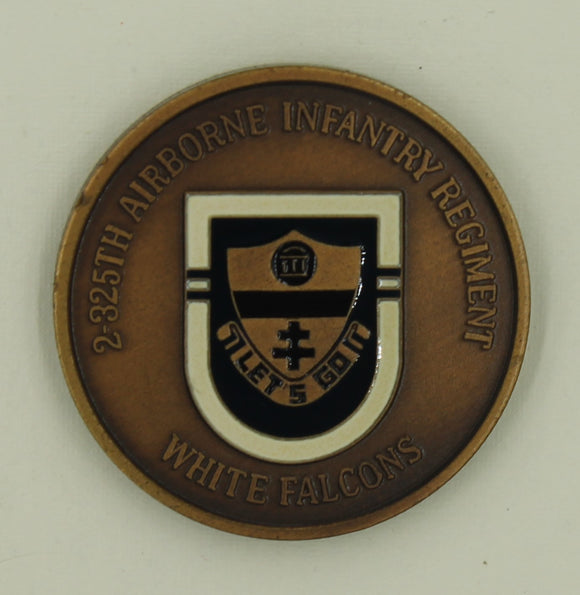 82nd Airborne 325th Airborne Inf Regiment 2nd BN Commander Army Challenge Coin