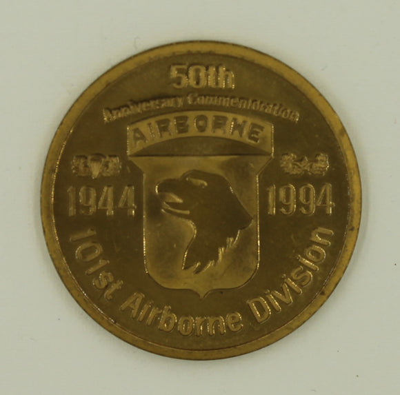 101st Airborne Division 50th Anniversary 1944-1994 Army Challenge Coin