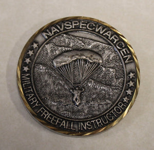 Military Freefall Instructor Naval Special Warfare Center NAVSPECWARCEN HALO Navy Challenge Coin