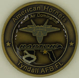 43rd Fighter Squadron F-22 Raptor Tyndall AFB, FL Air Force Challenge Coin