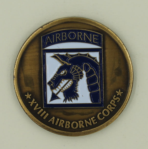 18th/XVIII Airborne Corps Cunning Endurance Ferocity Enamel Army Challenge Coin