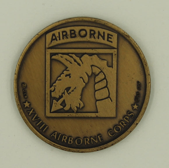 18th/XVIII Airborne Corps Cunning Endurance Ferocity Bronze Army Challenge Coin