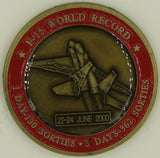 60th Fighter Squadron F-15 Eagle World Records 2000 Air Force Challenge Coin