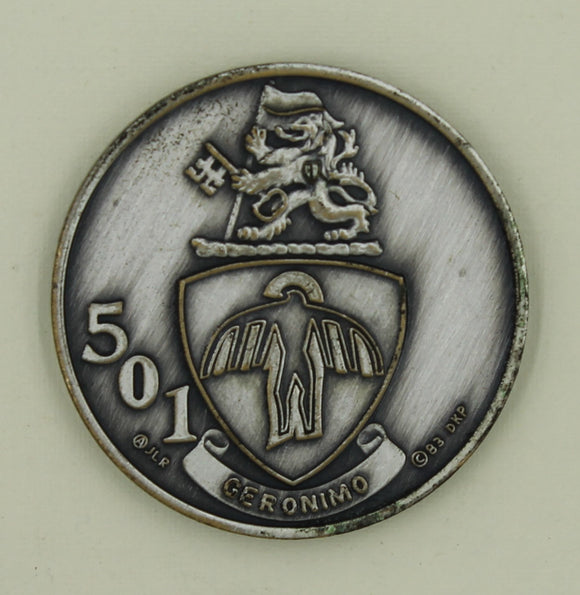 501st Airborne Air Assault Geronimo ser#0012 Army Challenge Coin