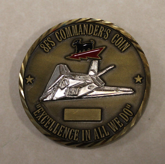 8th Fighter Squadron F-117 Stealth Fighter Commander Air Force Challenge Coin