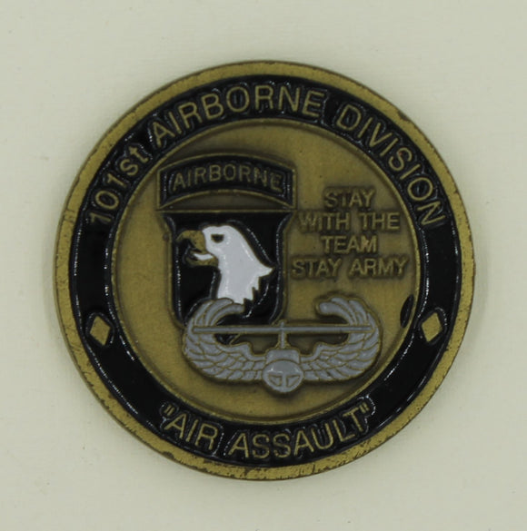 101st Airborne Division Stay With The Team Army Challenge Coin
