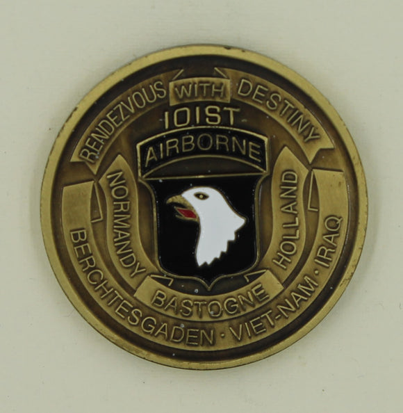101st Airborne Division Iraq Desert Storm Enamel Eagle Army Challenge Coin