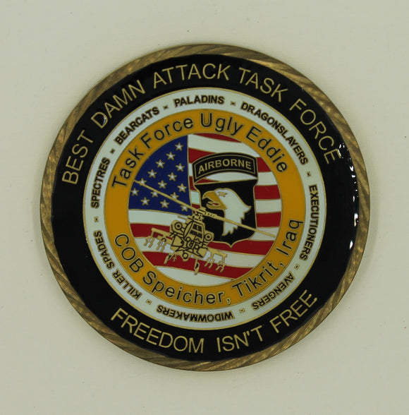 101st Airborne Div Aviation Reg Task Force Ugly Eddie/No Mercy Army Challenge Coin