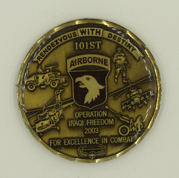 101st Airborne Division Op Iraqi Freedom 2003 Army Challenge Coin