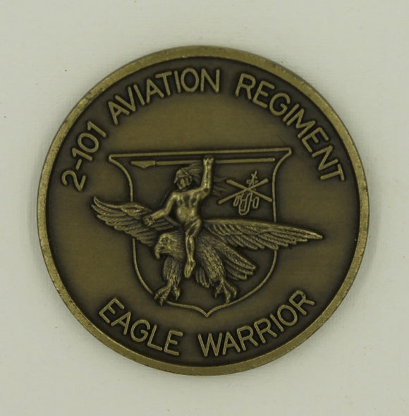 101st Airborne Div 101st Aviation Reg 2nd BN Eagle Warrior Army Challenge Coin