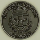 864th Engineer Battalion Combat Heavy Pacemakers Ft. Lewis Army Challenge Coin