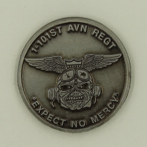 101st Airborne Div 101st Aviation Regiment 1st BN No Mercy Army Challenge Coin