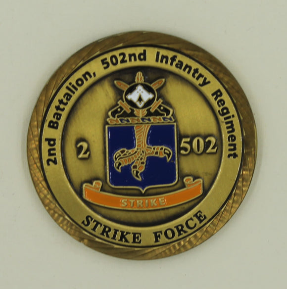 101st Airborne Division 502nd Infantry Regiment 2nd Battalion Strike Force Op Iraqi Freedom Army Challenge Coin