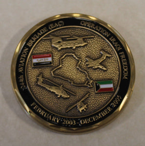 244th Expeditionary Combat Aviation Battalion Operation IRAQI FREEDOM 2003-2005 Army Challenge Coin