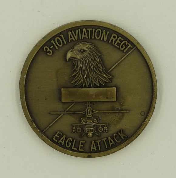 101st Airborne Div 101st Aviation Reg 3rd Battalion Eagle Attack Army Challenge Coin