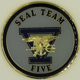 SEAL Team Five/5 Epoxy Navy Challenge Coin