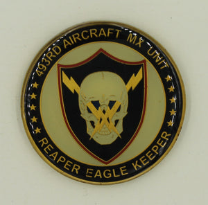 493rd Fighter Squadron 48th Aircraft Maintenance Air Force Challenge Coin