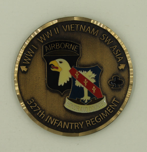 101st Airborne Div Air Assault 1st Brigade 327th Infantry Regiment Army Challenge Coin