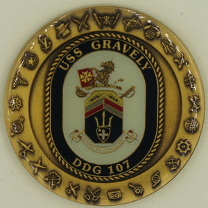 USS Gravely DDG-107 Commissioned 20 Nov 10 ser#1613 Navy Challenge Coin