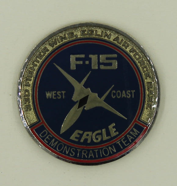 33rd Fighter F-15 Eagle Demonstration Team Air Force Challenge Coin