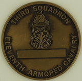 11th Armored Cavalry 3rd Sq Army Challenge Coin