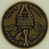 864th Engineer Battalion Combat Heavy Alpha Co Ft Lewis Army Challenge Coin