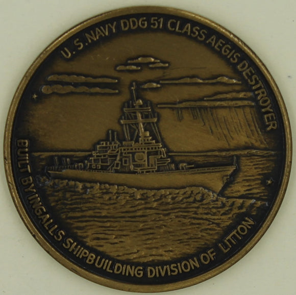 USS Ramage DDG-61 Christened 1994 Navy Challenge Coin