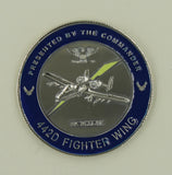 442nd Fighter Wing A-10 Warthog Commander Air Force Challenge Coin