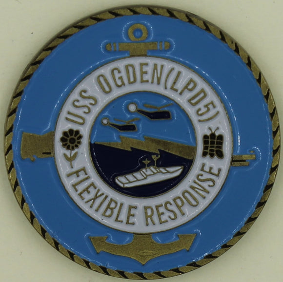 USS Ogden LPD-5 Navy Challenge Coin