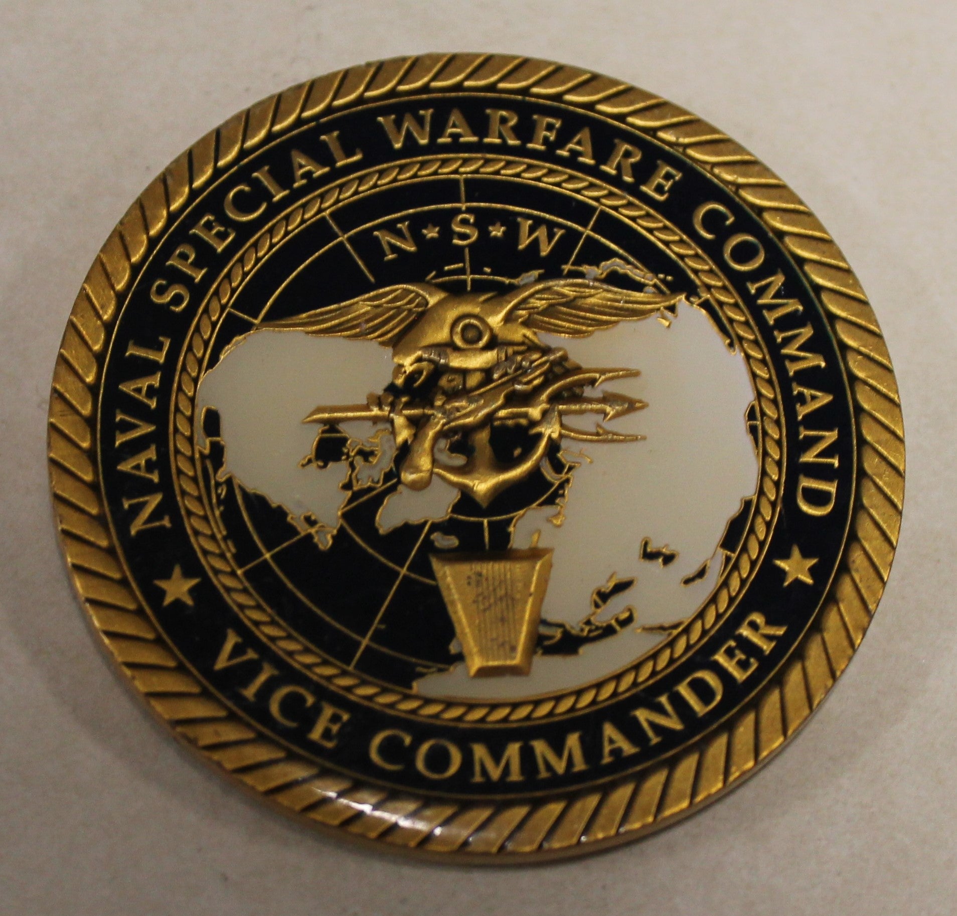 Vice Commander Thomas Schoenbeck's Senior Executive Service Naval Special  Warfare Command NSWC SEAL Navy Challenge Coin