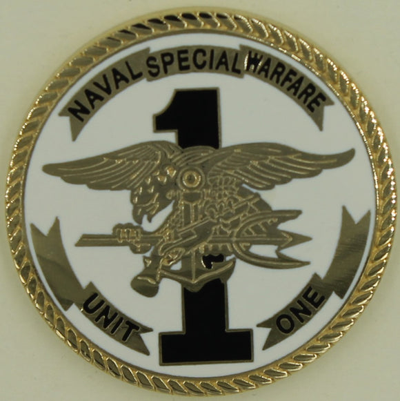 Naval Special Warfare Unit One/1 Task Force 71 Guam SEAL Navy Challenge Coin