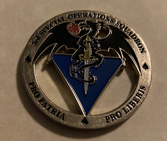3rd Special Operations Squadron Dragons Serial #46 AFSOC Air Force Challenge Coin