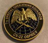 7th Special Operations Squadron CV-22 Osprey AFSOC Air Force Challenge Coin