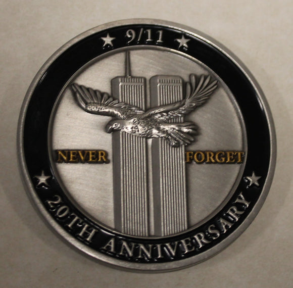 Central Intelligence Agency CIA United We Stand 20th Anniversary 9/11 Challenge Coin