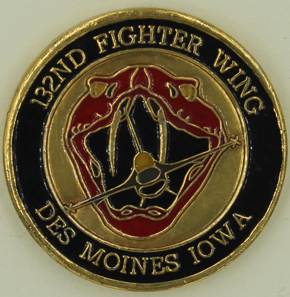132nd Fighter Wing 124th Fighter Squadron Hawkeyes Air Force Challenge Coin