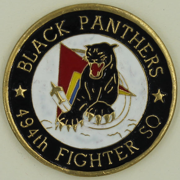 494th Fighter Sq Black Panthers F-15 Eagles ONW Air Force Challenge Coin