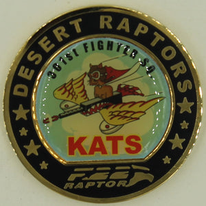 301st Fighter Sq Desert Raptors F-22 Air Force Challenge Coin