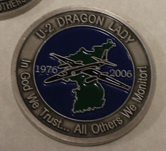 5th Reconnaissance Squadron 30th Anniversary U2 / U-2 Dragon Lady Spy Plan Air Force Challenge Coin