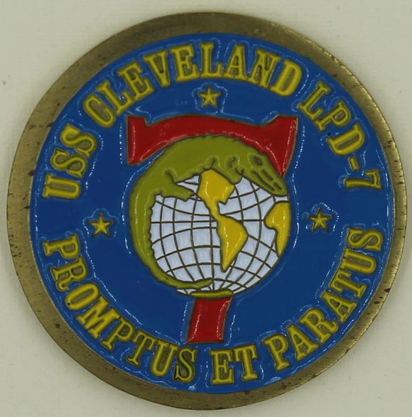 USS Cleveland LPD-7 Navy Challenge Coin