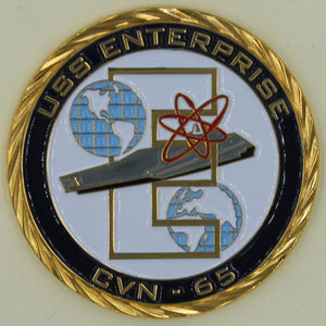 USS Enterprise CVN-65 Aircraft Carrier Chiefs Mess Navy Challenge Coin