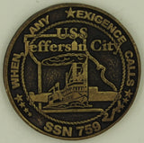 USS Jefferson City SSN-759 Chiefs Mess Navy Challenge Coin