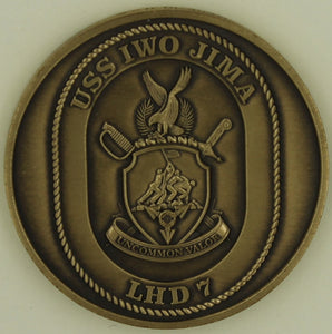 USS Iwo Jima LHD-7 Navy Challenge Coin