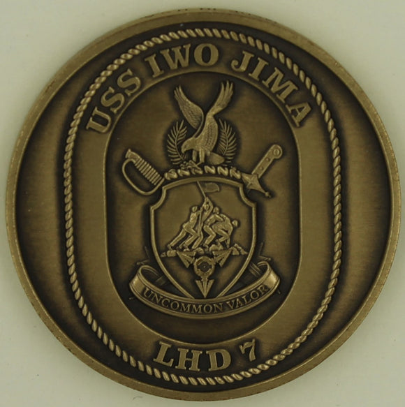 USS Iwo Jima LHD-7 Navy Challenge Coin