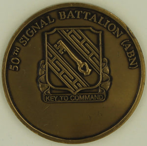 35th Signal Brigade (Airborne) 50th Signal Battalion Army Challenge Coin
