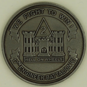 2nd Armored Division 17th Engineer Battalion Army Challenge Coin
