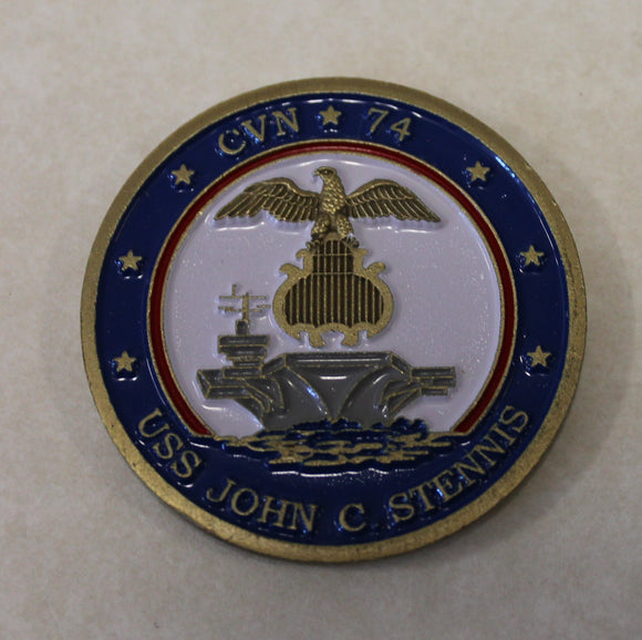 USS Stennis CVN-74 Navy Challenge Coin   MSCv1