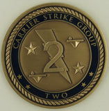 USS George H W Bush Carrier Strike Group Two/2 Navy Challenge Coin